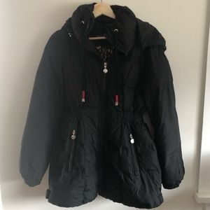 Betsey Johnson black fitted puffy jacket size s